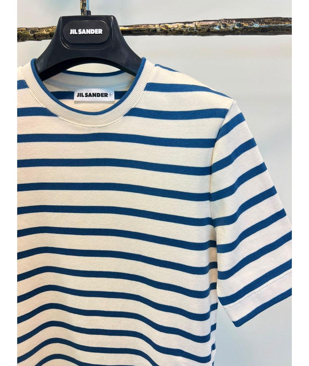 JIL SANDER Синяя хлопковая футболка, фото 3