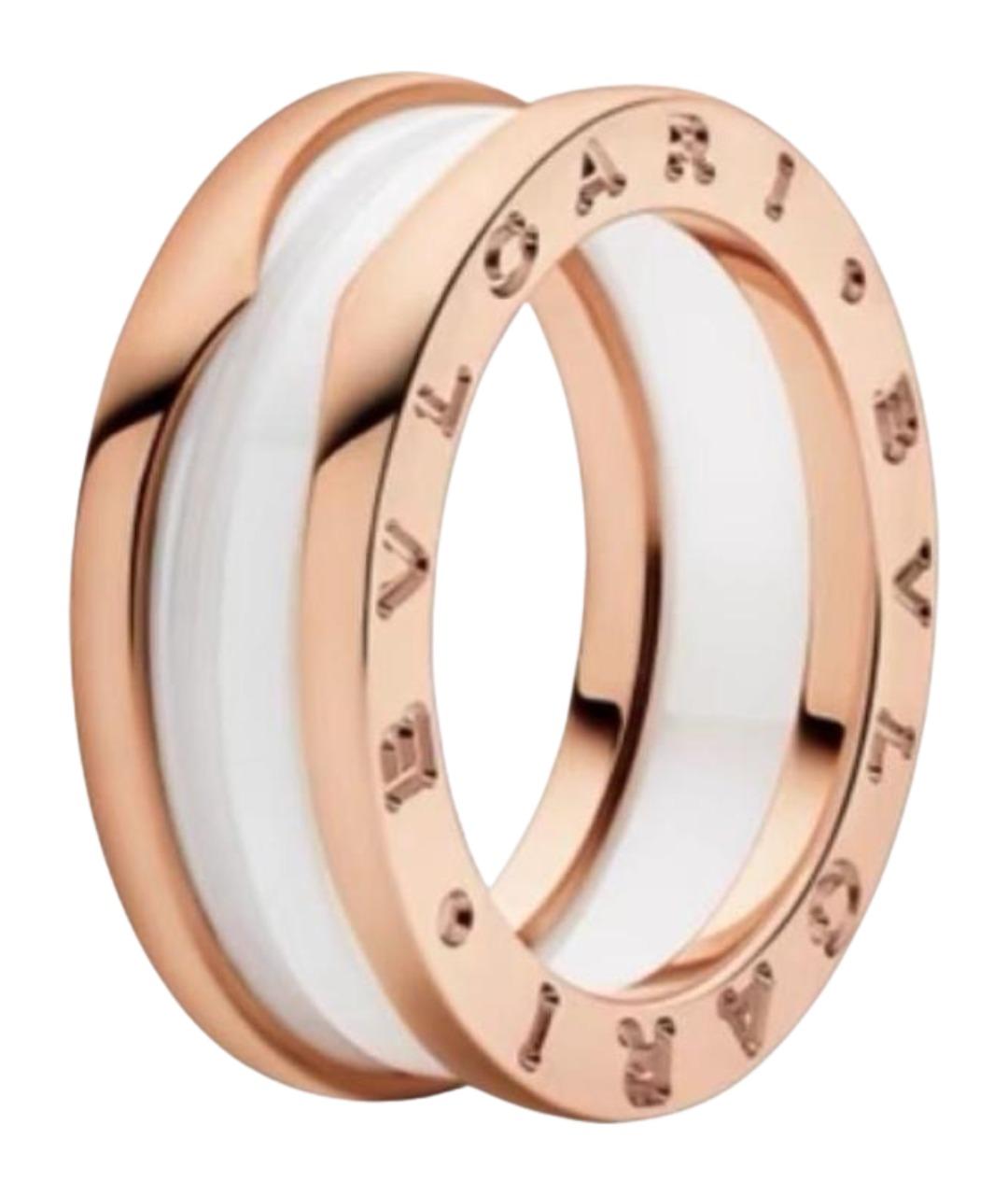 BVLGARI Белое кольцо из розового золота, фото 1