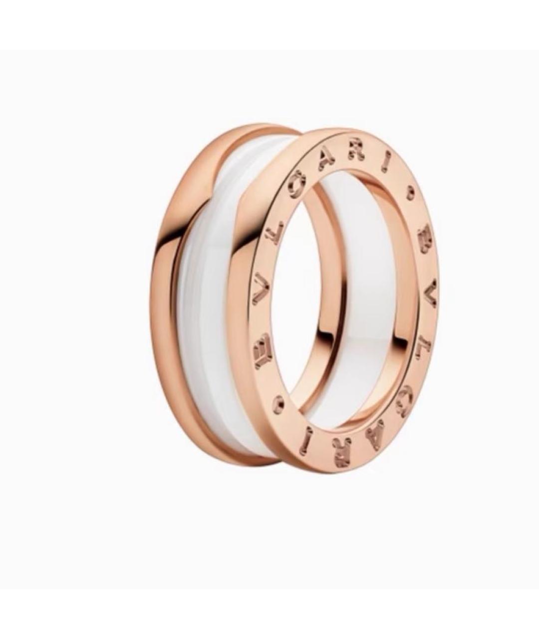 BVLGARI Белое кольцо из розового золота, фото 6