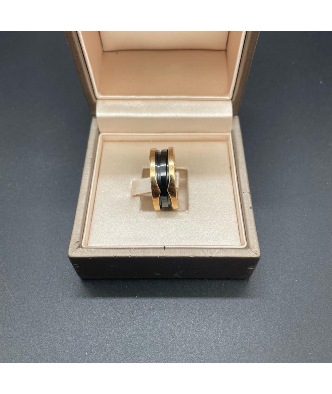 BVLGARI Черное кольцо из розового золота, фото 3