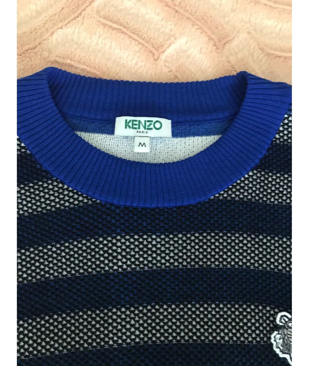 KENZO Темно-синий хлопковый джемпер / свитер, фото 3