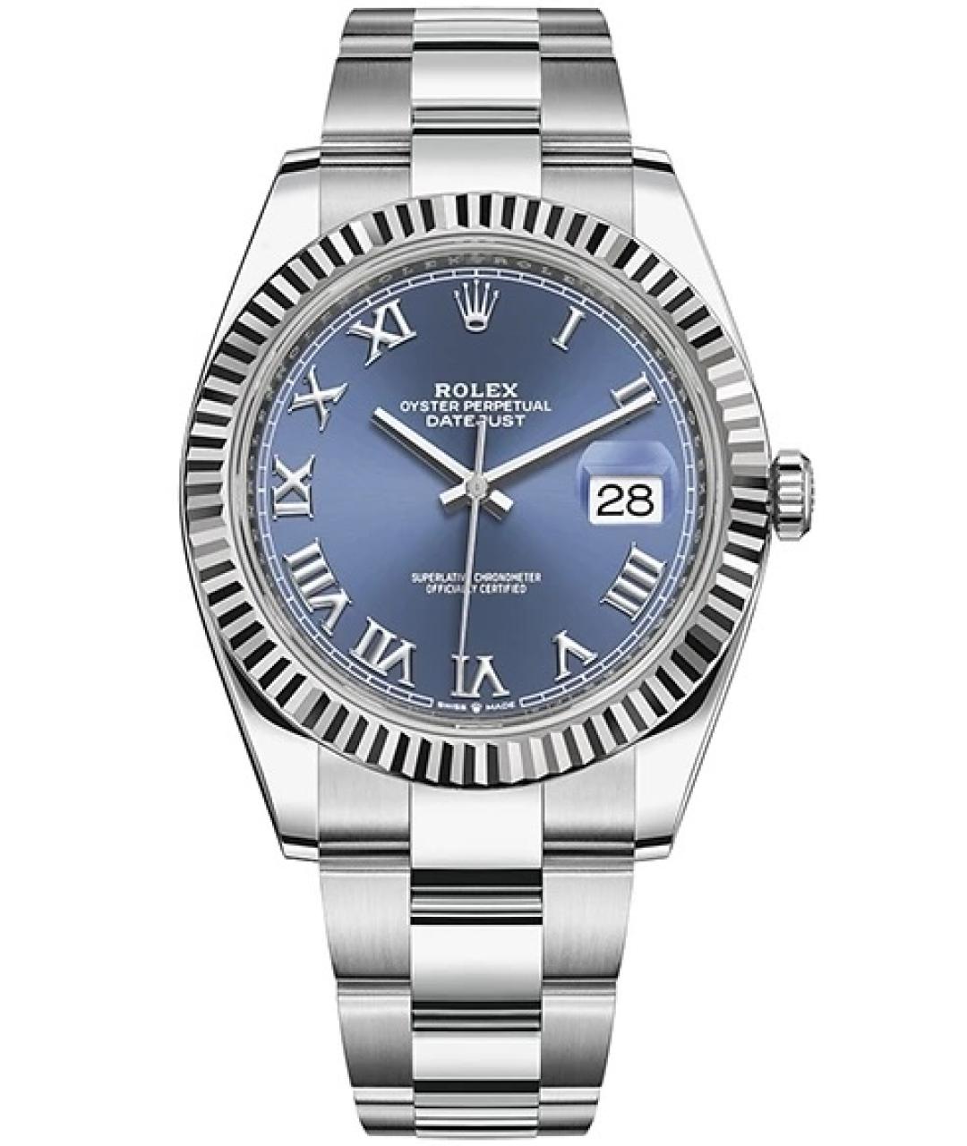 ROLEX Синие металлические часы, фото 1