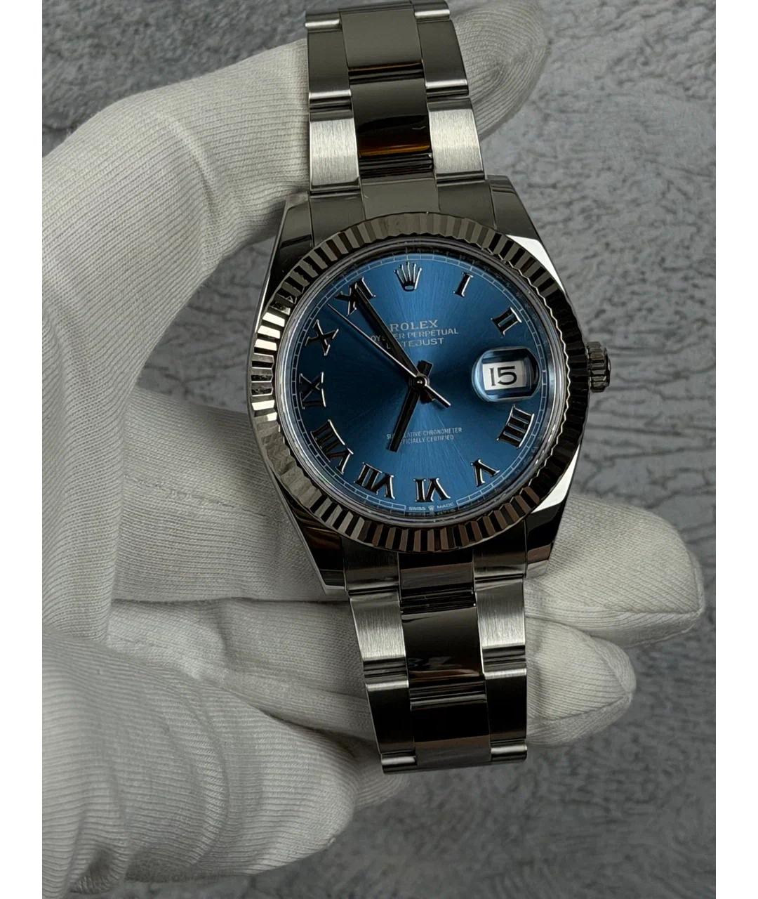 ROLEX Синие металлические часы, фото 2