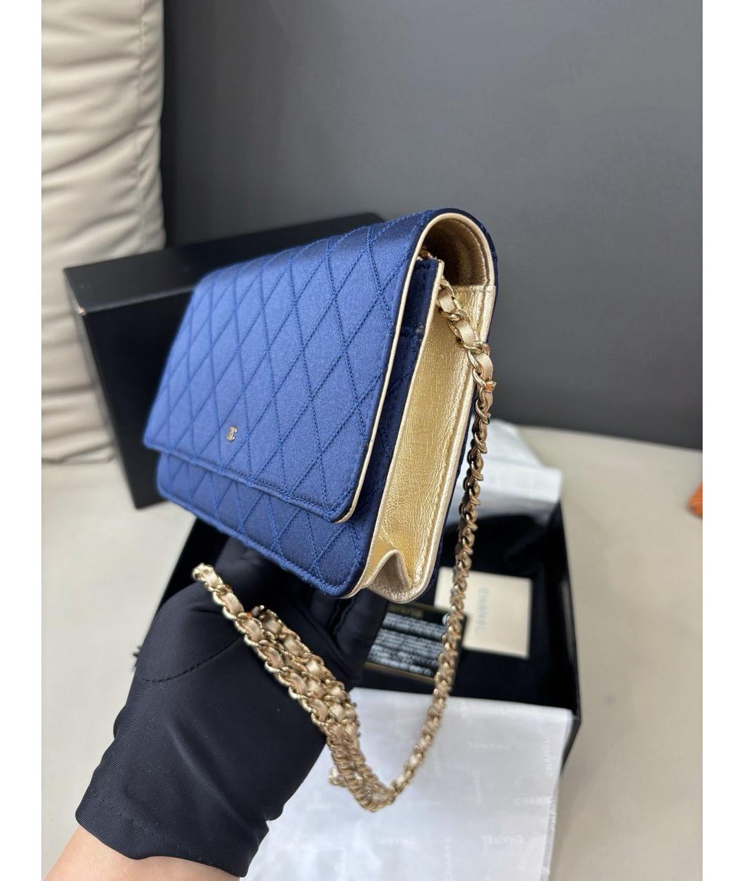 CHANEL Синяя сумка через плечо, фото 3