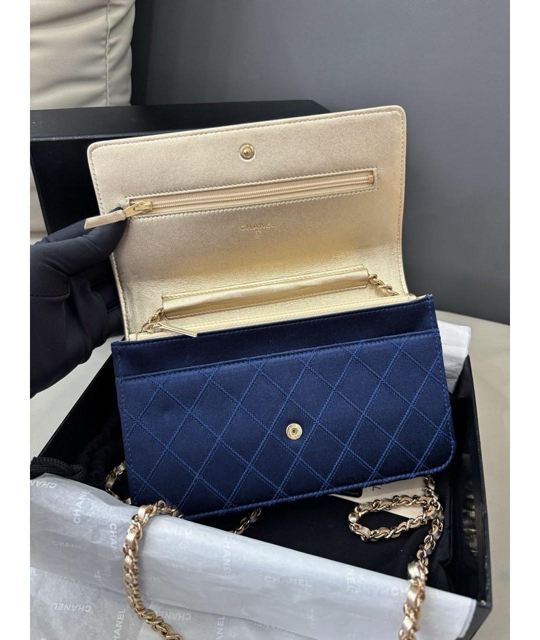CHANEL Синяя сумка через плечо, фото 6