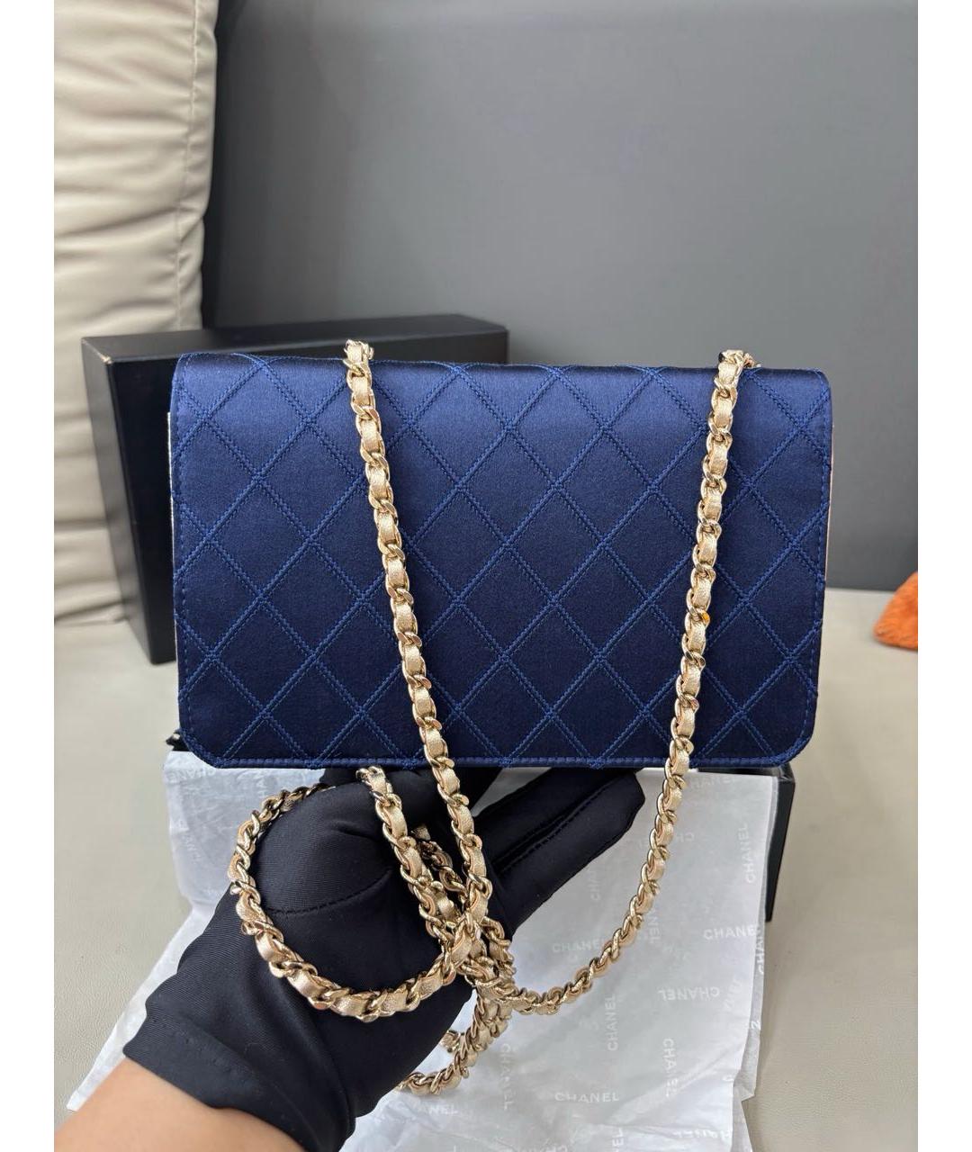 CHANEL Синяя сумка через плечо, фото 4