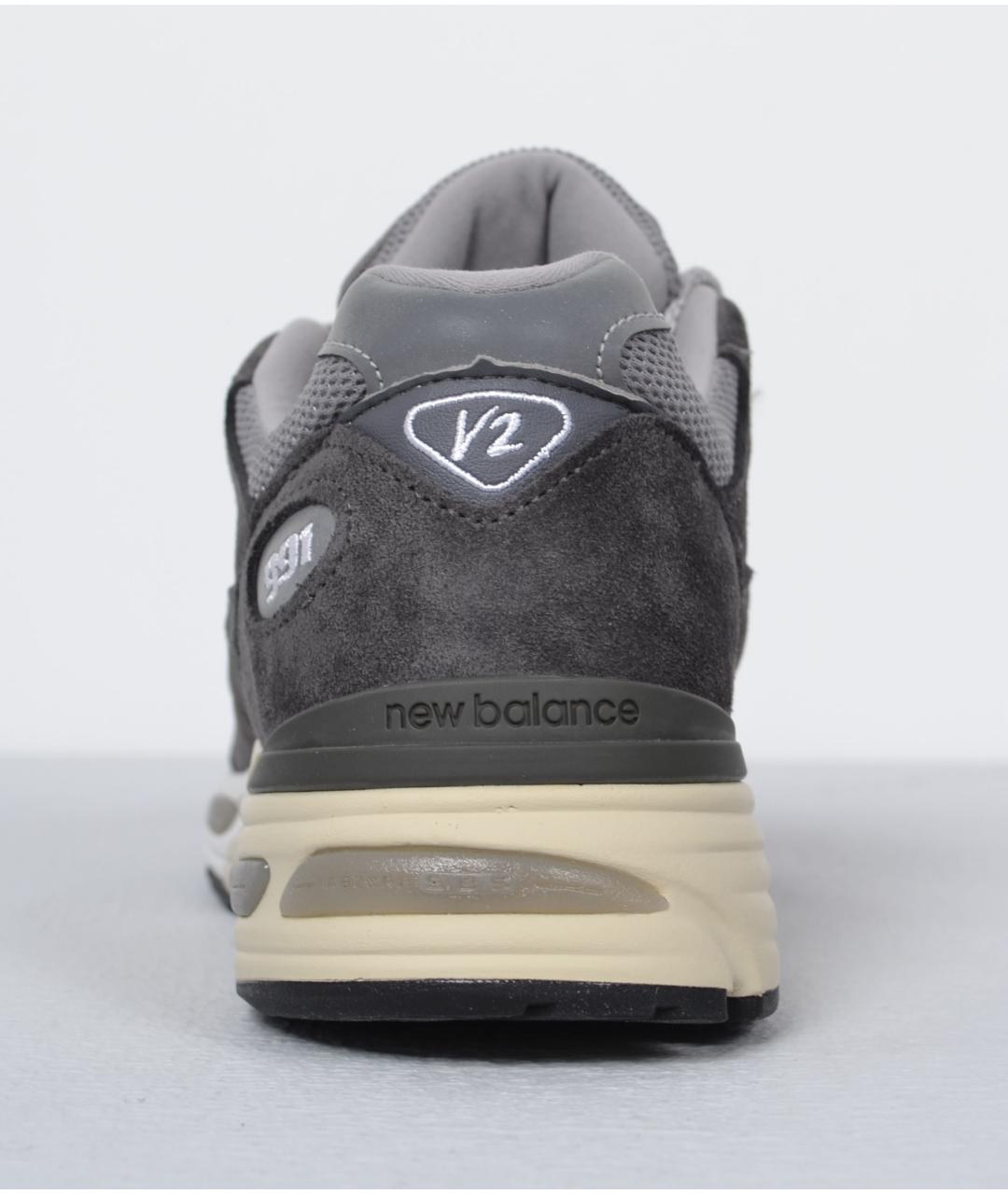 NEW BALANCE Серые замшевые низкие кроссовки / кеды, фото 3