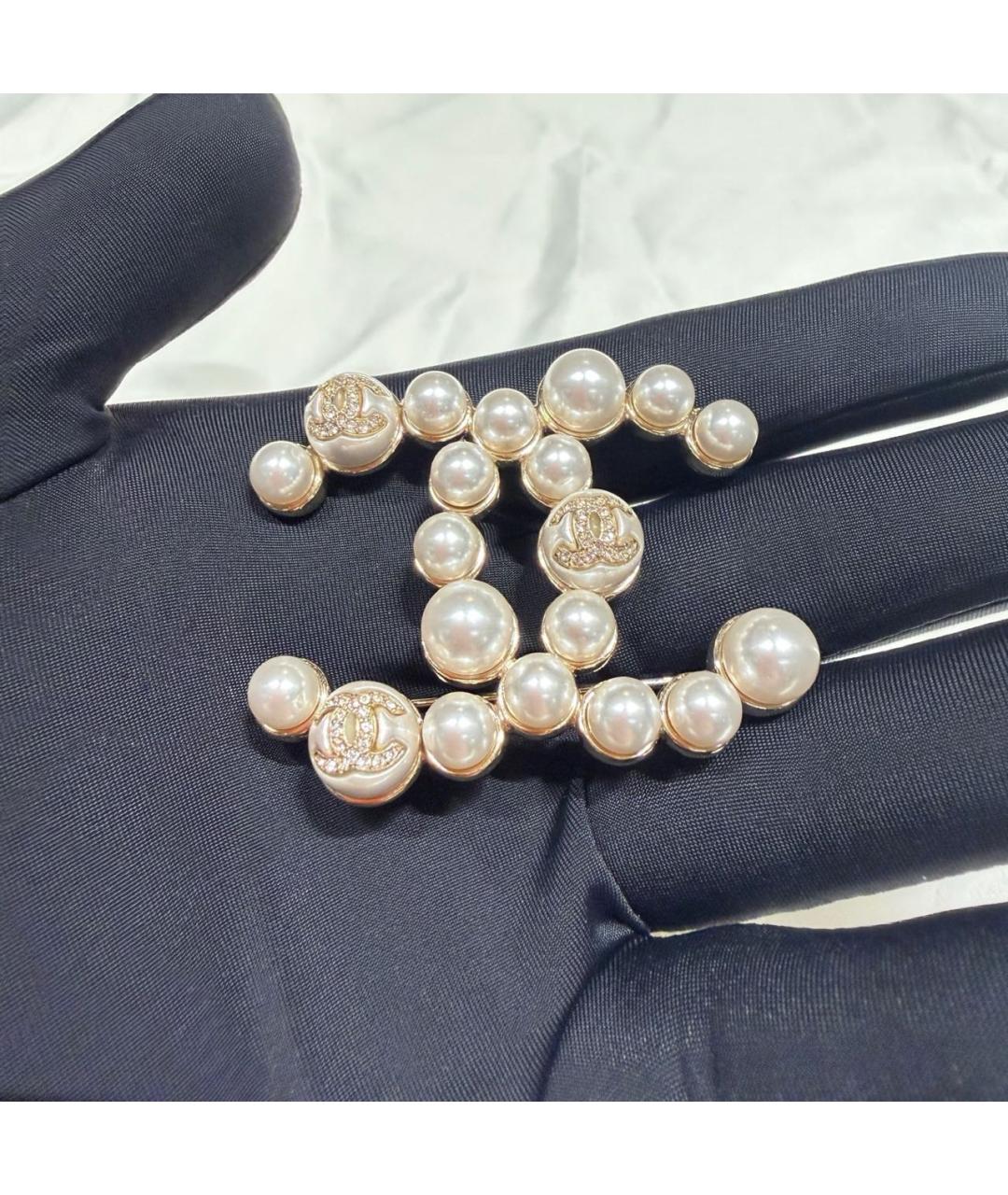 CHANEL Бежевая булавка / брошь, фото 5
