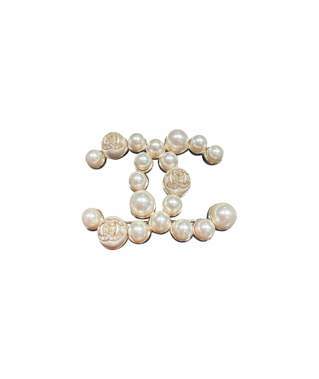 CHANEL Бежевая булавка / брошь, фото 1