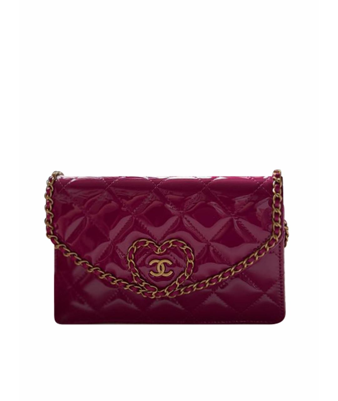 CHANEL Фуксия сумка через плечо из лакированной кожи, фото 1