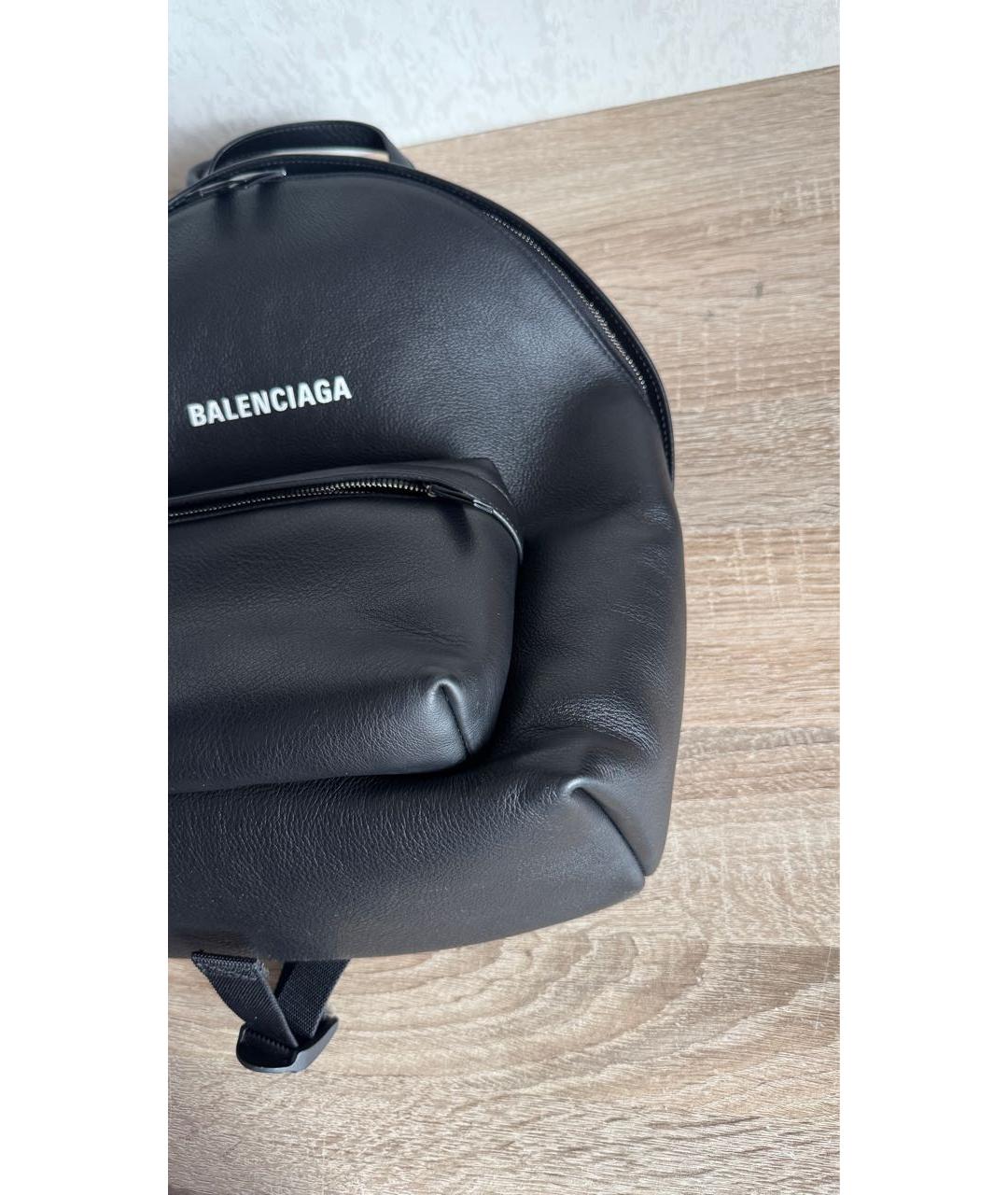 BALENCIAGA Черный кожаный рюкзак, фото 5