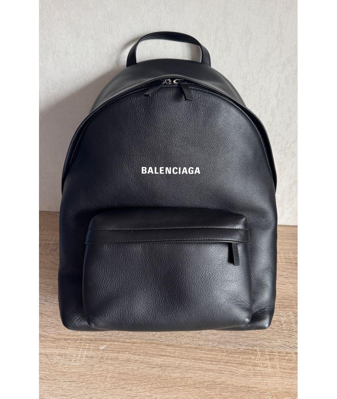 BALENCIAGA Черный кожаный рюкзак, фото 9
