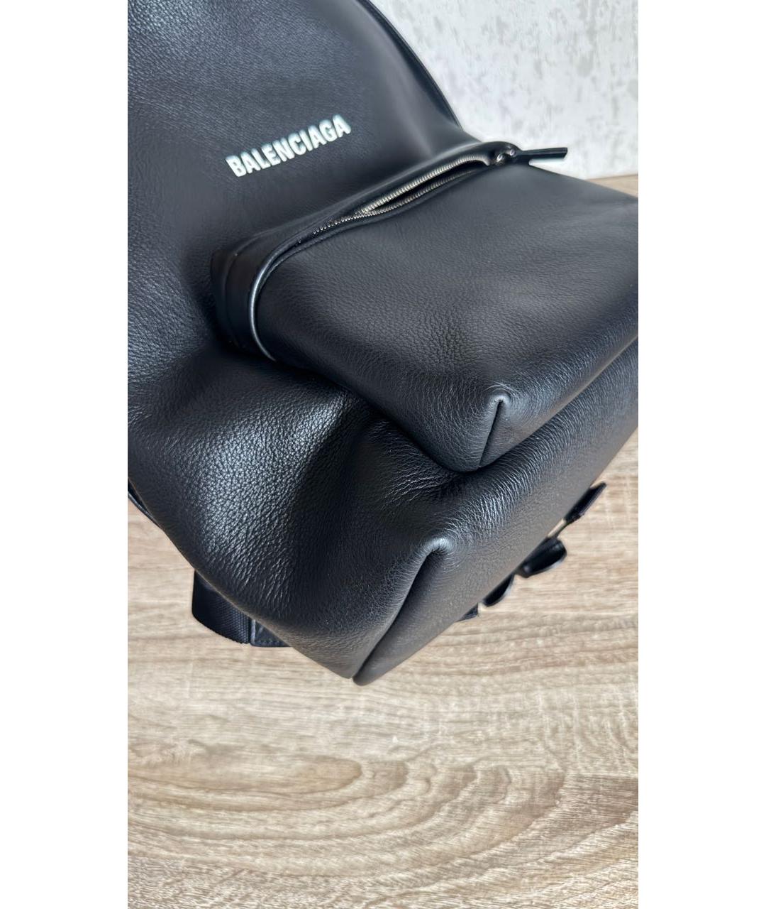 BALENCIAGA Черный кожаный рюкзак, фото 6