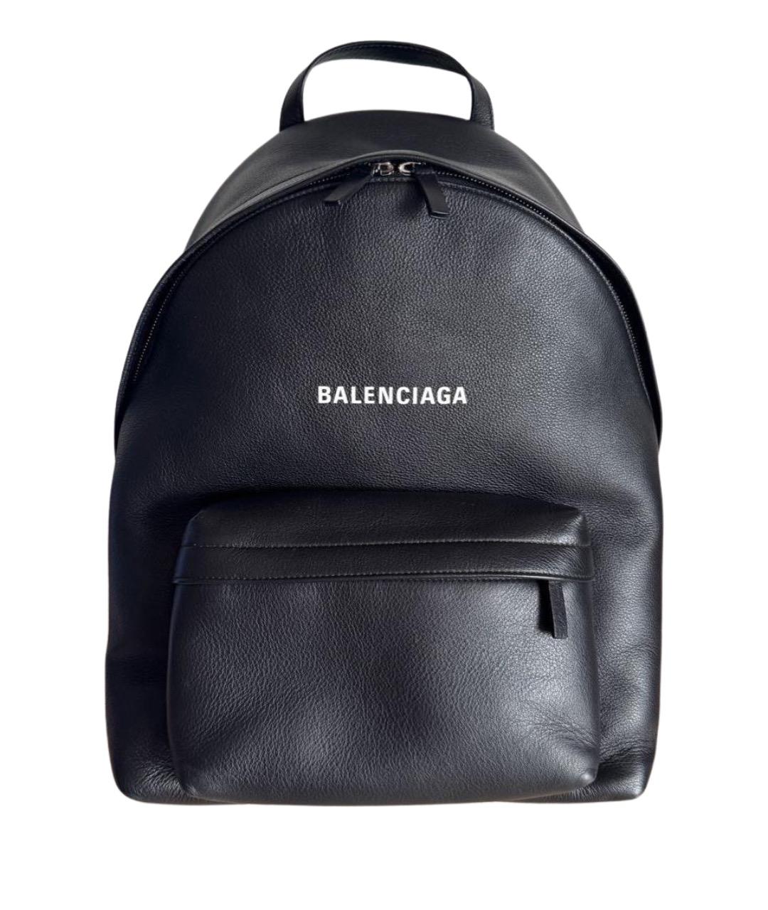 BALENCIAGA Черный кожаный рюкзак, фото 1