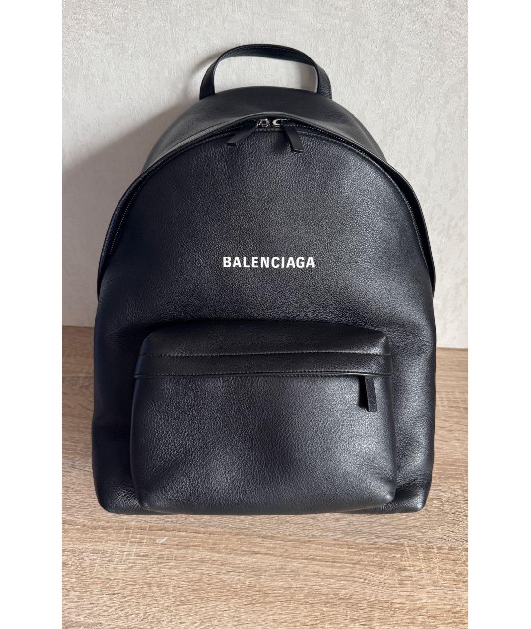 BALENCIAGA Черный кожаный рюкзак, фото 9