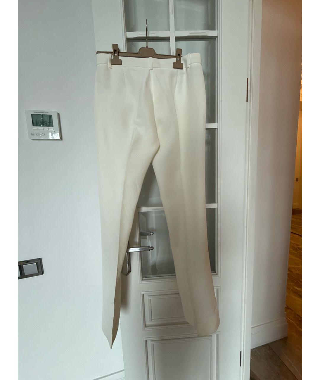 ERMANNO SCERVINO Белые вискозные прямые брюки, фото 2