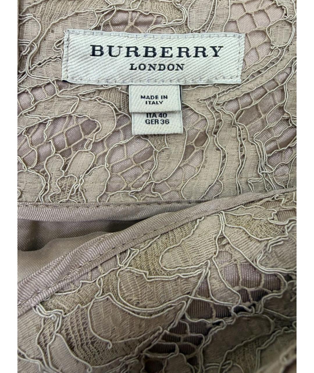 BURBERRY Бежевая юбка миди, фото 3