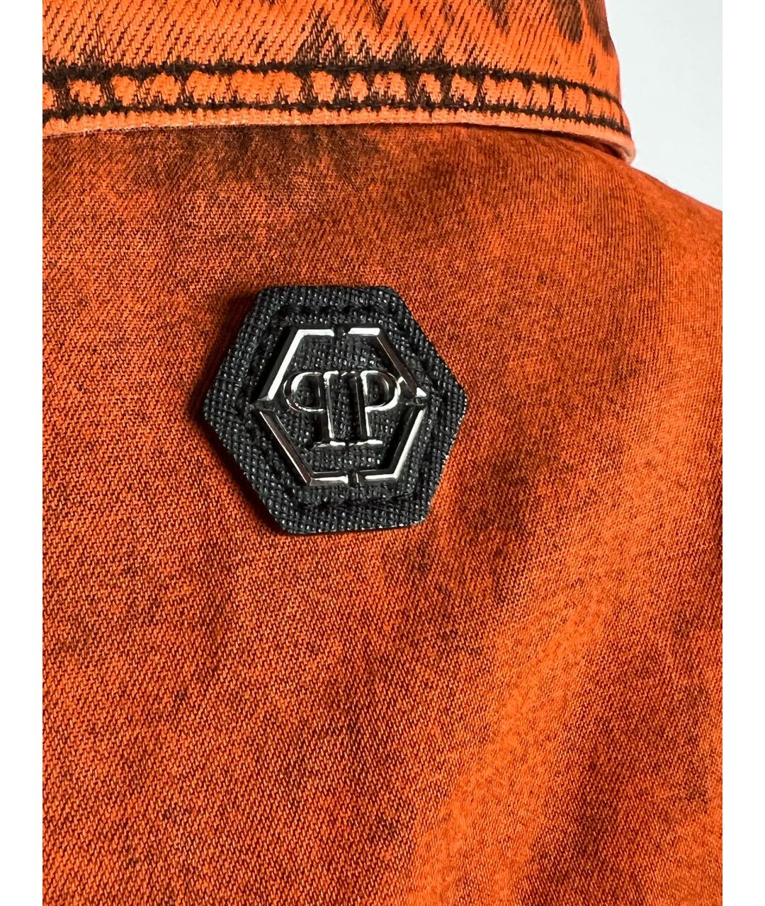 PHILIPP PLEIN Оранжевая кэжуал рубашка, фото 4