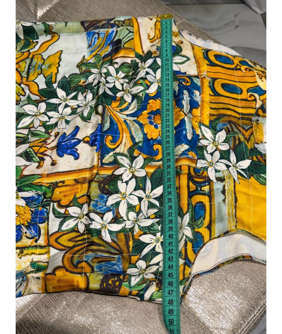 DOLCE&GABBANA Мульти шелковое коктейльное платье, фото 2