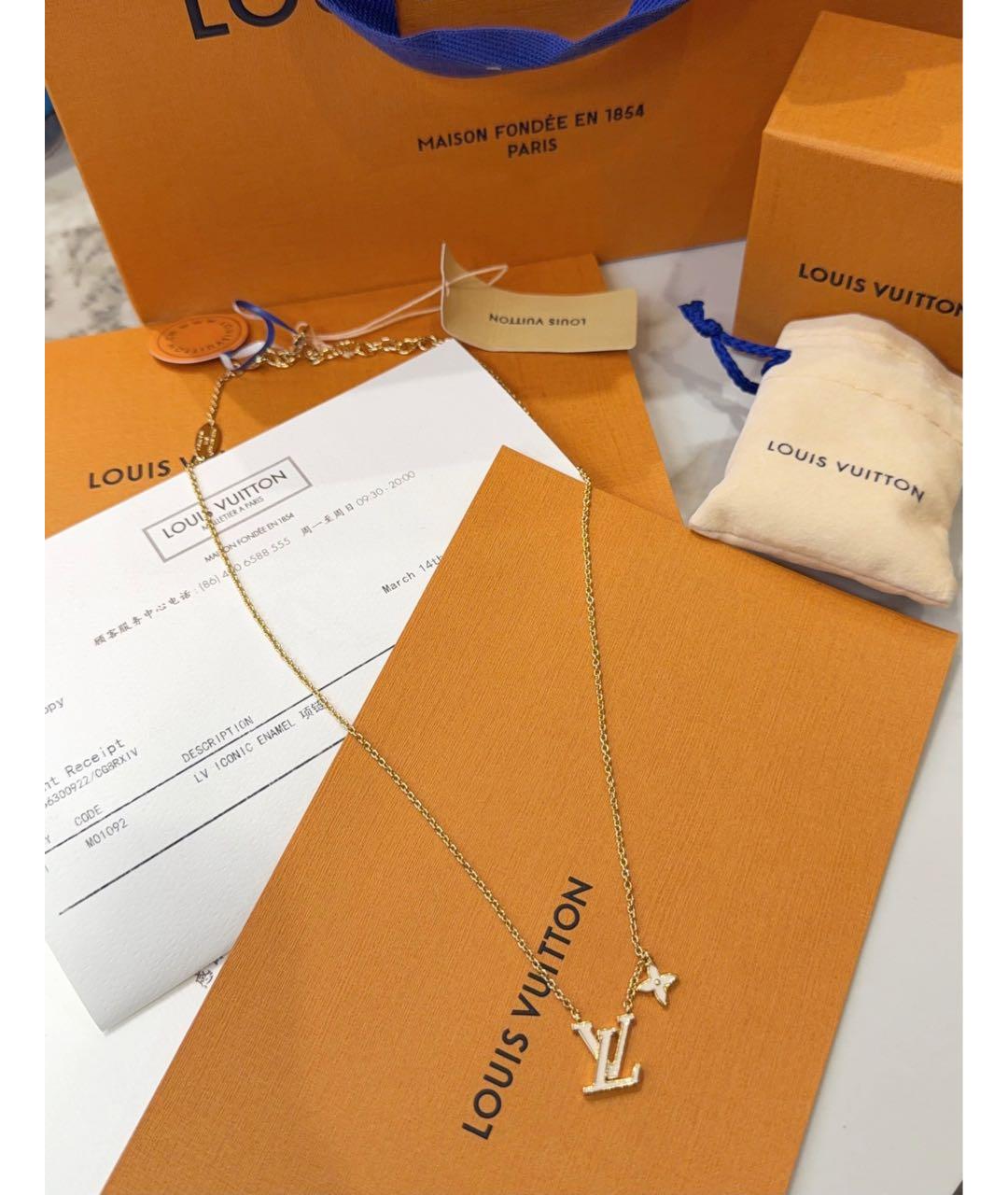 LOUIS VUITTON Золотое колье, фото 6