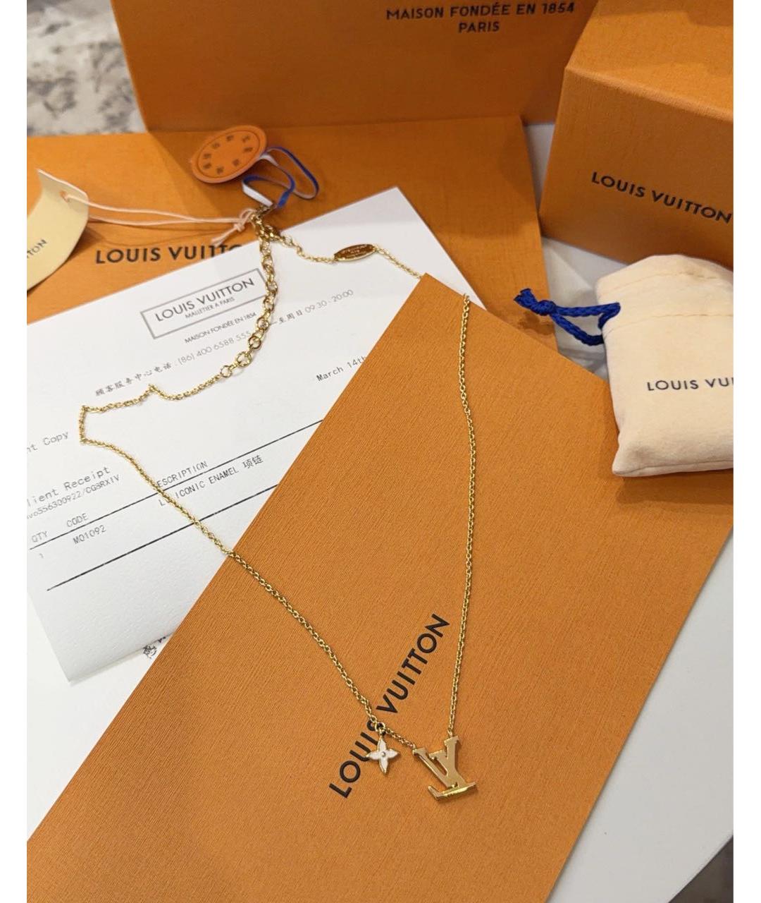LOUIS VUITTON Золотое колье, фото 3