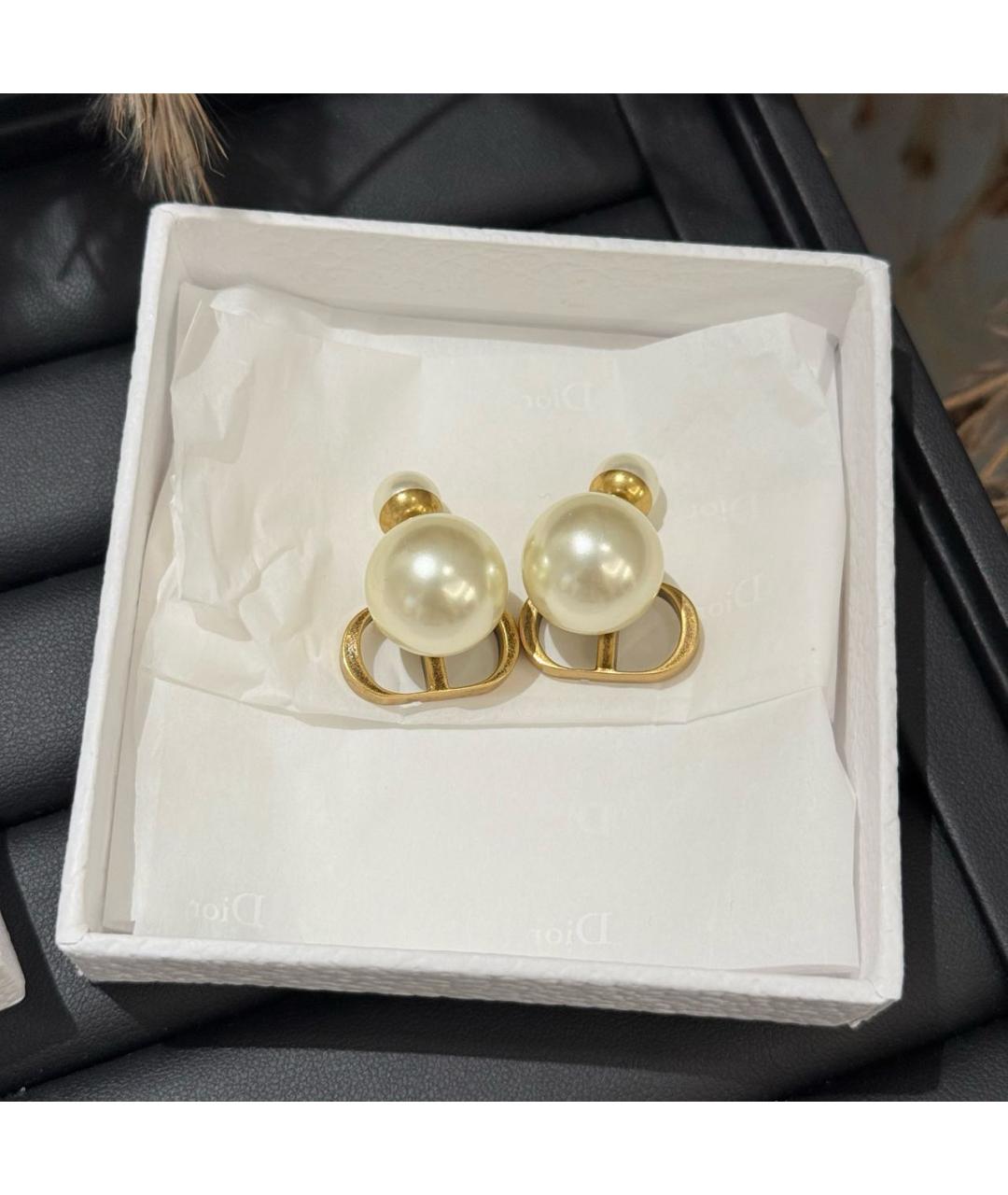 CHRISTIAN DIOR Золотые серьги, фото 3