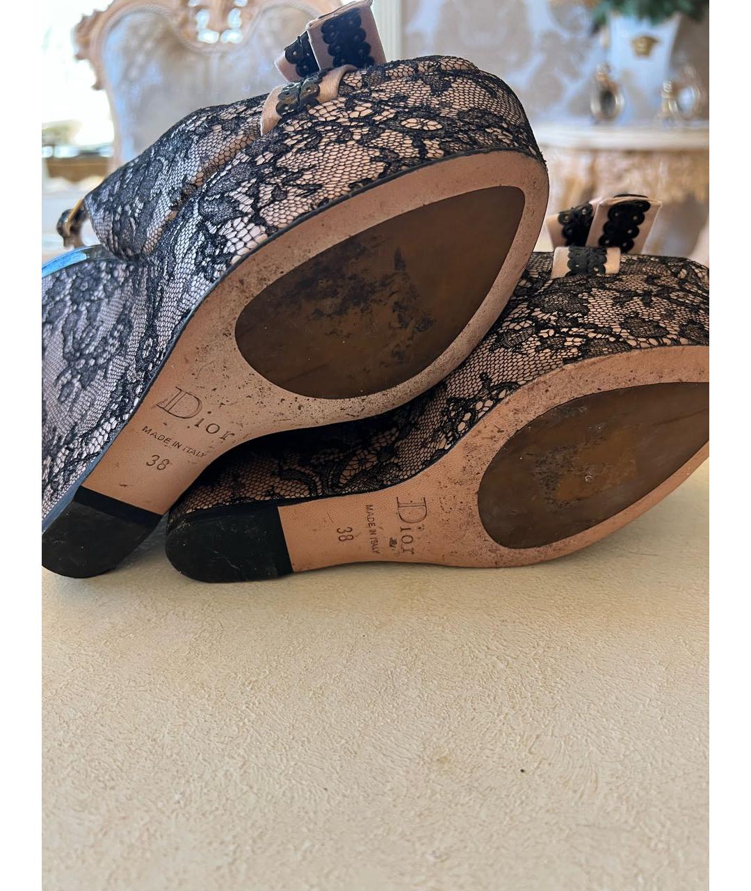 CHRISTIAN DIOR Текстильные босоножки, фото 5