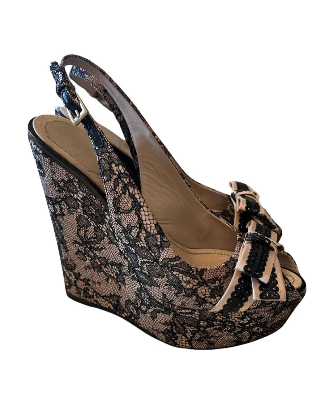 CHRISTIAN DIOR Текстильные босоножки, фото 1
