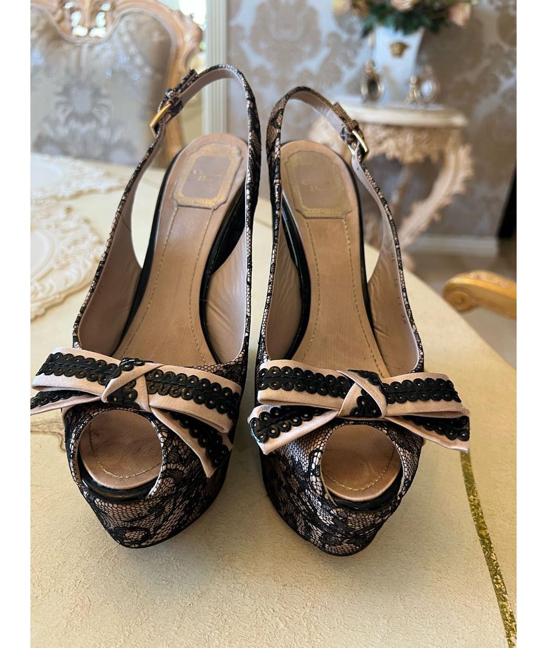CHRISTIAN DIOR Текстильные босоножки, фото 2
