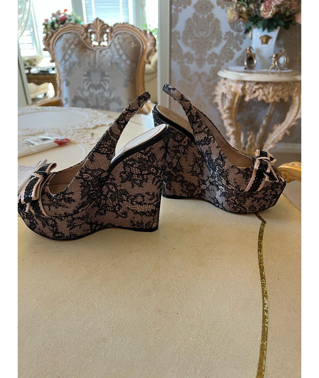 CHRISTIAN DIOR Текстильные босоножки, фото 4
