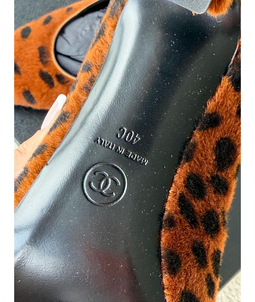 CHANEL Коричневые туфли, фото 4