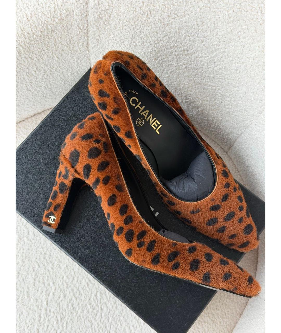 CHANEL Коричневые туфли, фото 7
