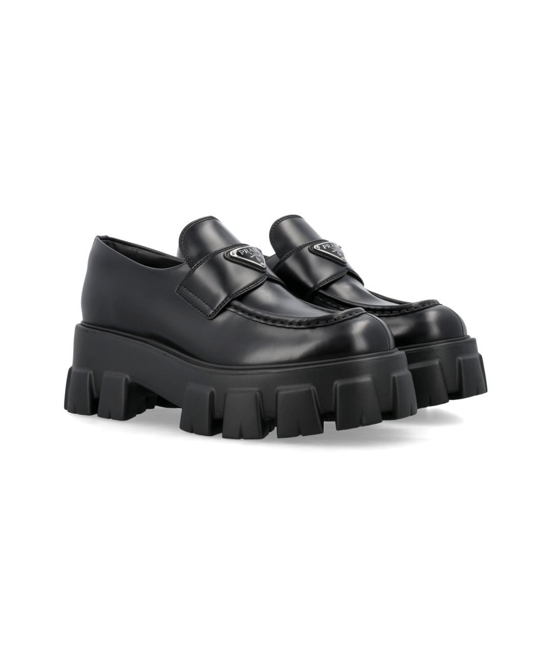 PRADA Черные кожаные лоферы, фото 2