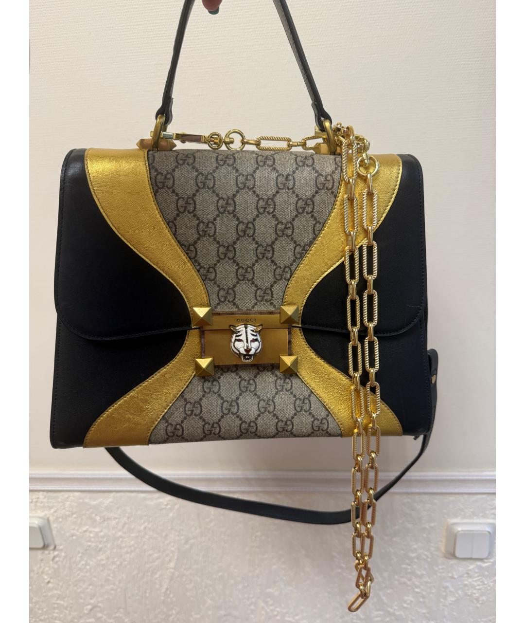 GUCCI Бежевая сумка с короткими ручками, фото 3