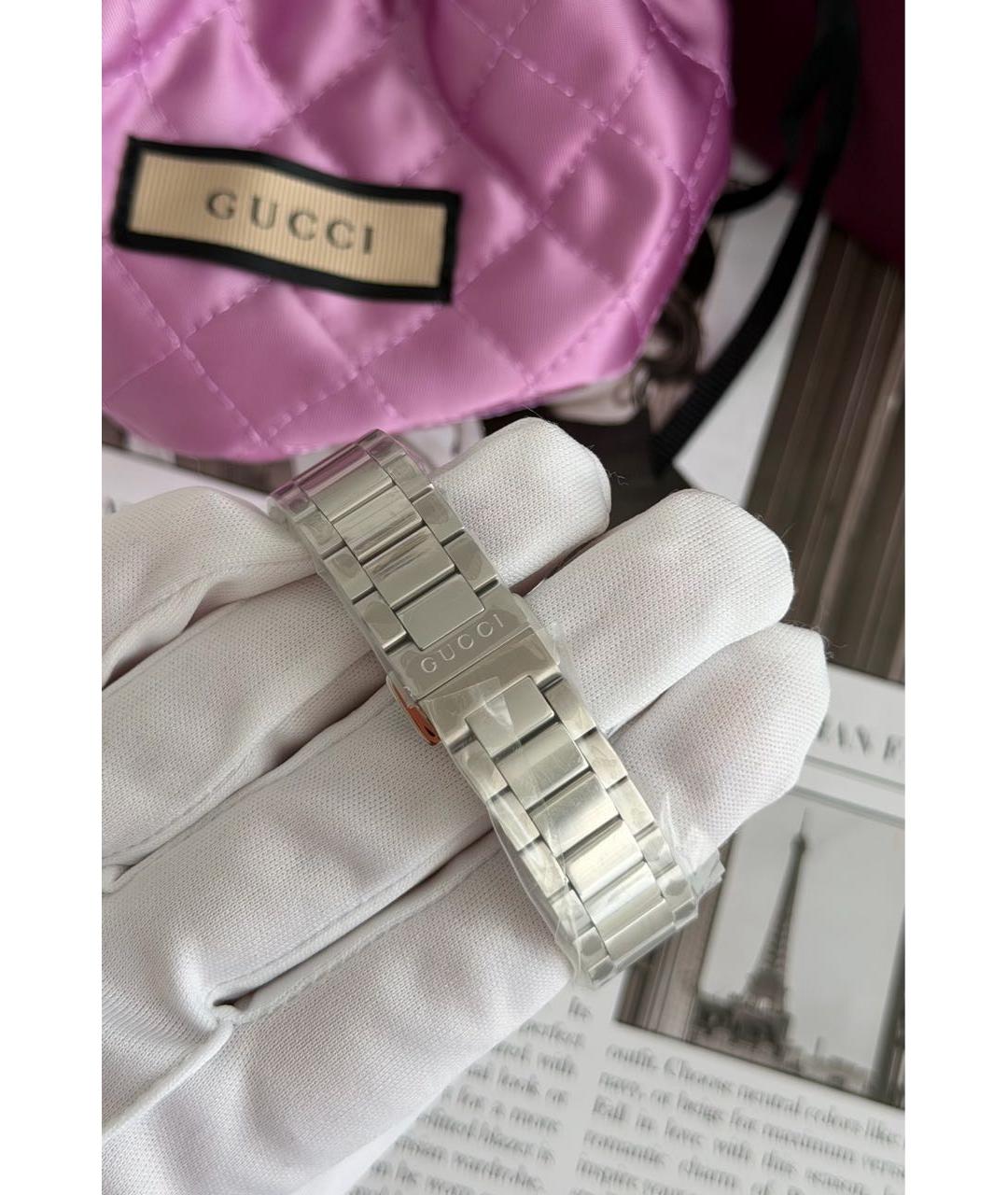 GUCCI Серебряные стальные часы, фото 3