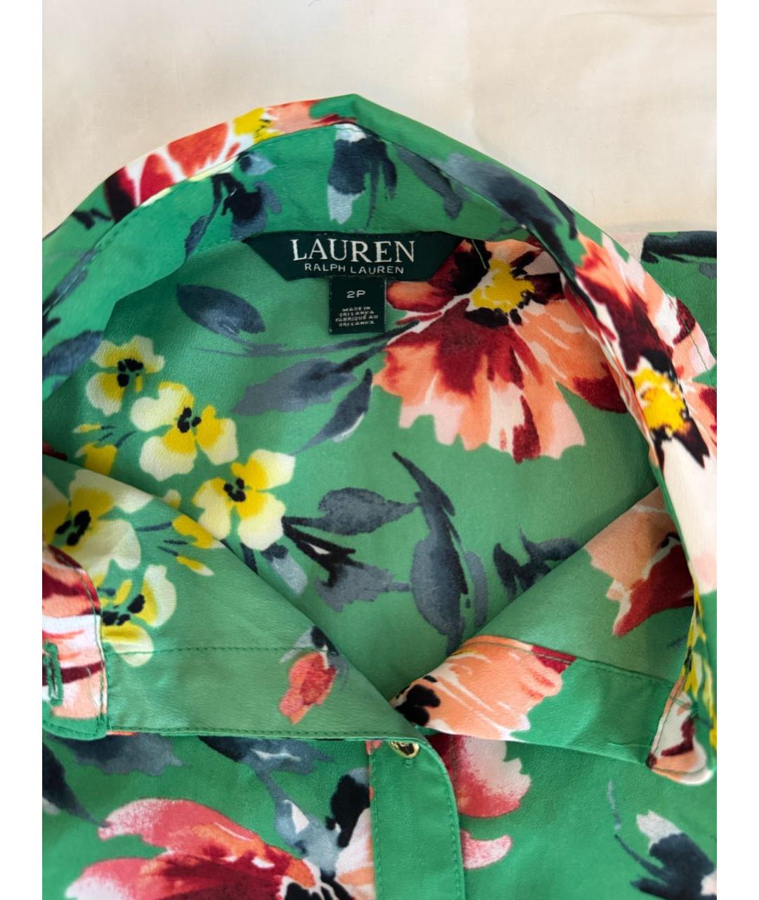 RALPH LAUREN Зеленое полиэстеровое повседневное платье, фото 3