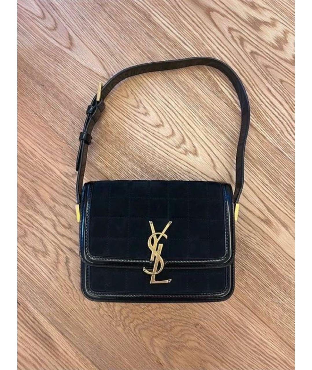 SAINT LAURENT Черная кожаная сумка через плечо, фото 9