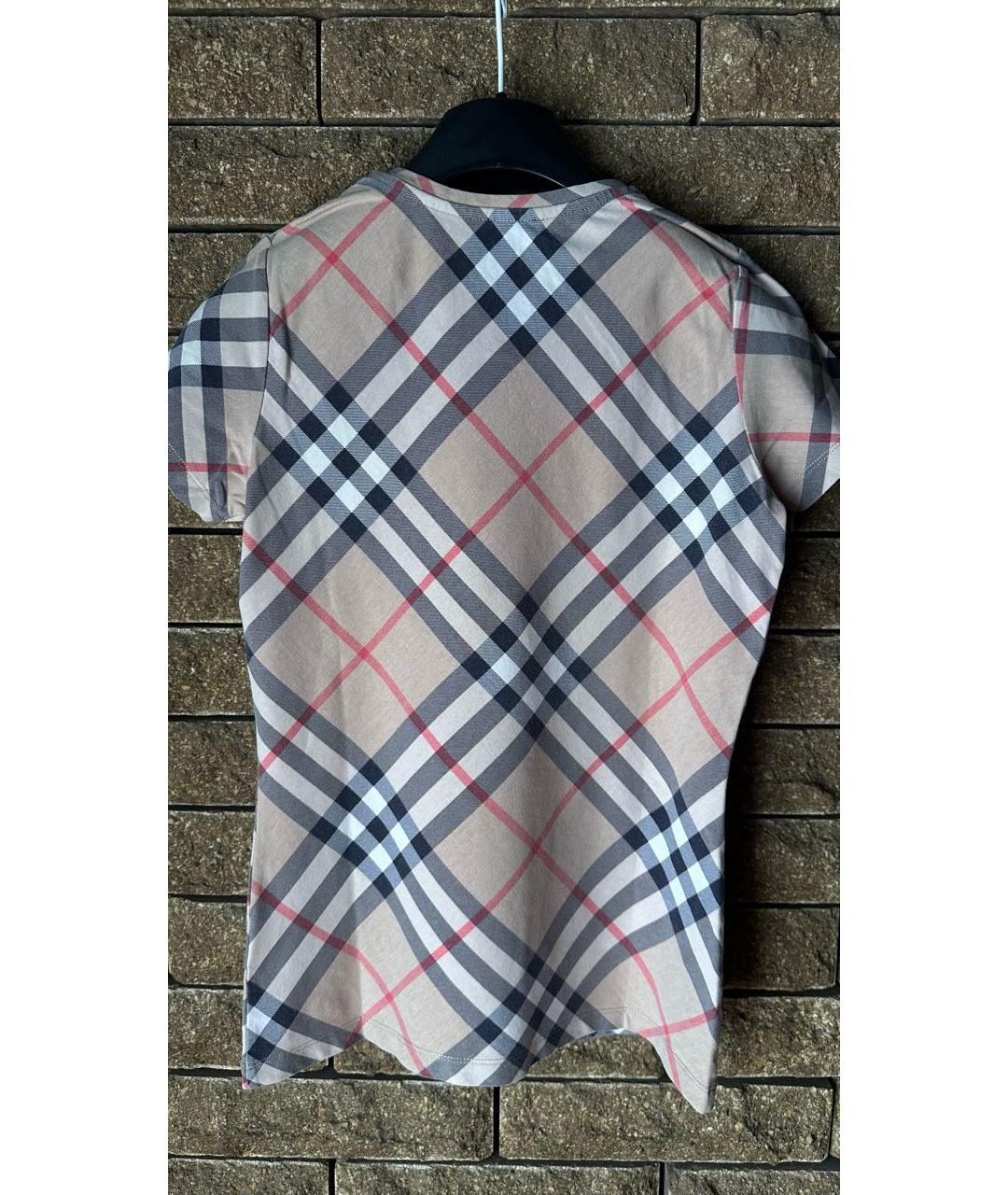 BURBERRY Коричневая хлопковая майка, фото 2