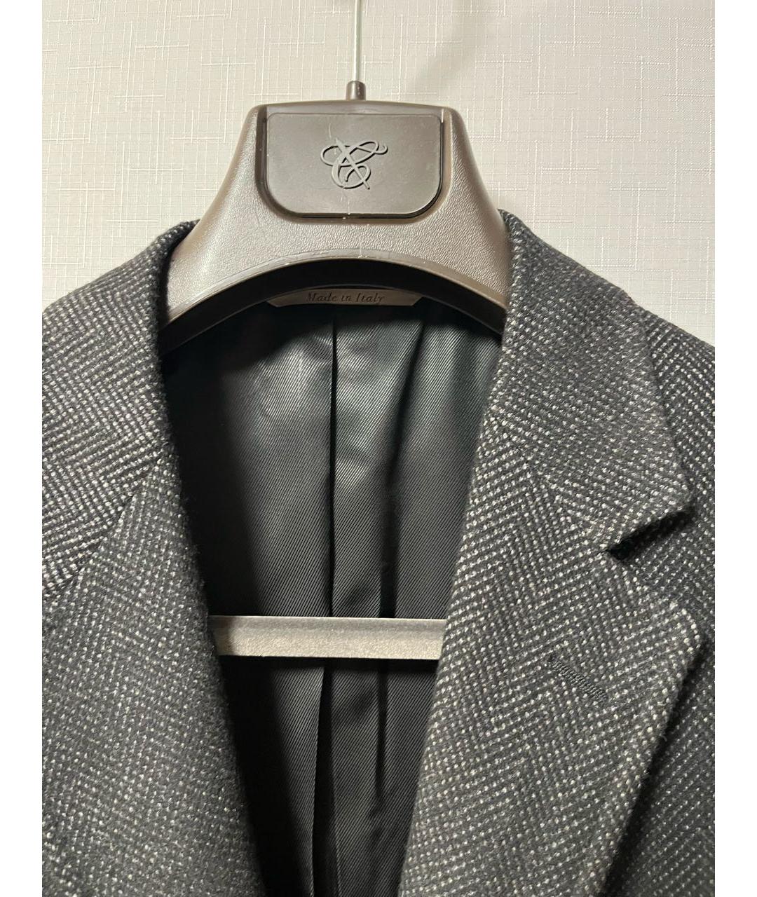 CANALI Серое шерстяное пальто, фото 4