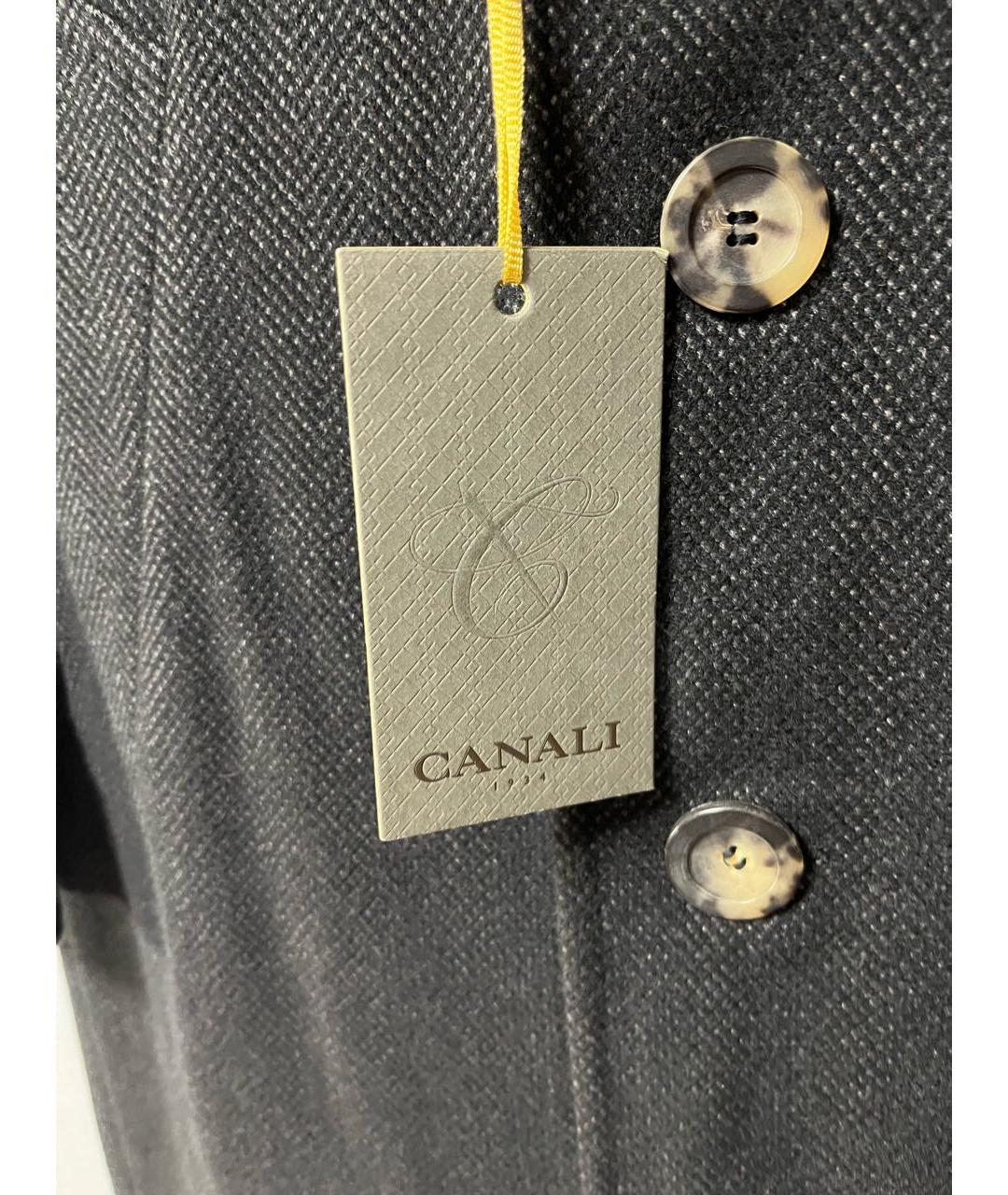 CANALI Серое шерстяное пальто, фото 3