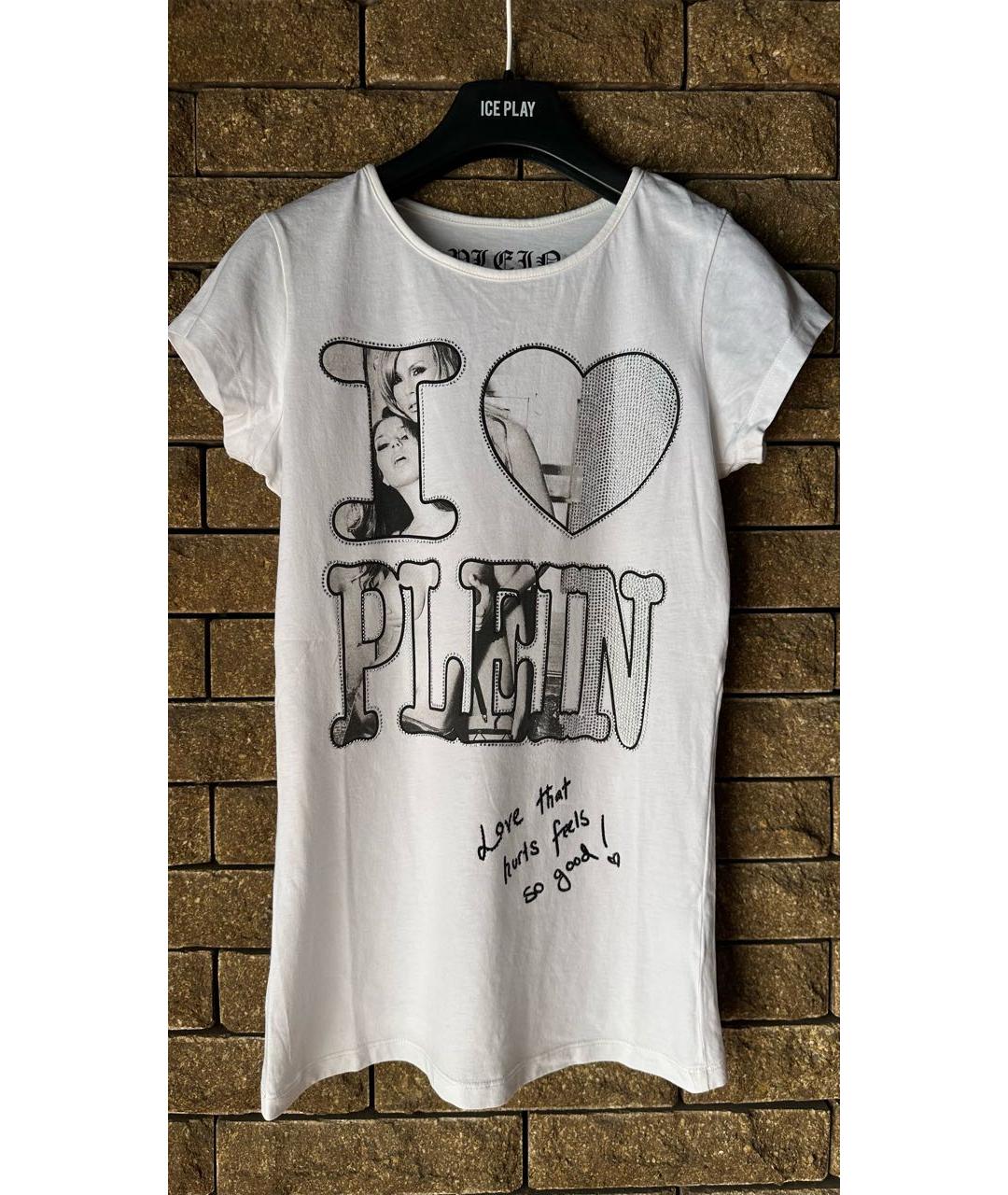 PHILIPP PLEIN Белая хлопковая майка, фото 7