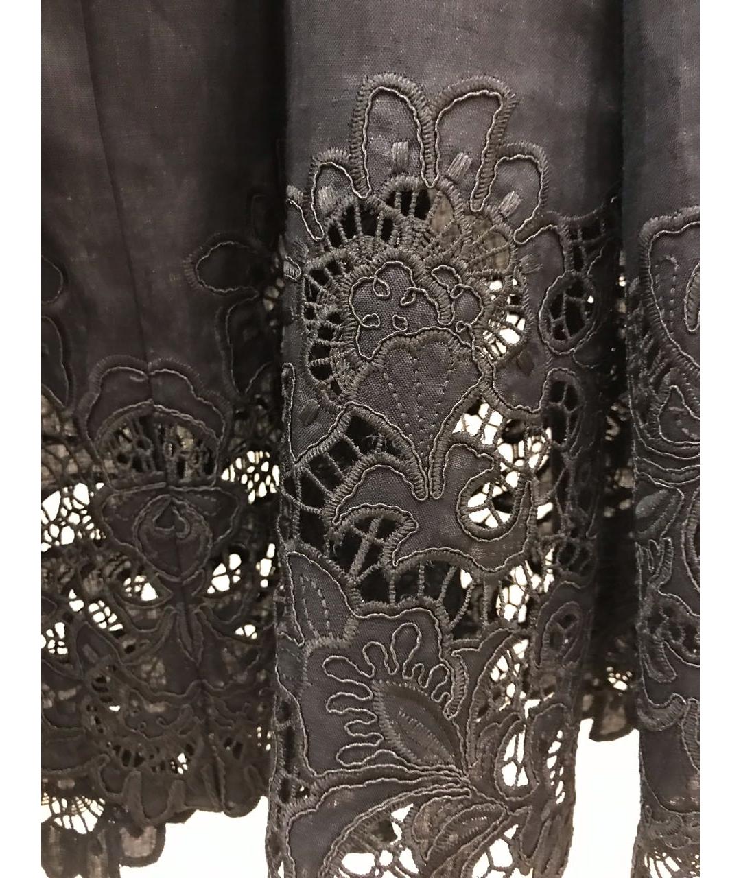 MAX MARA STUDIO Черное льняное повседневное платье, фото 4