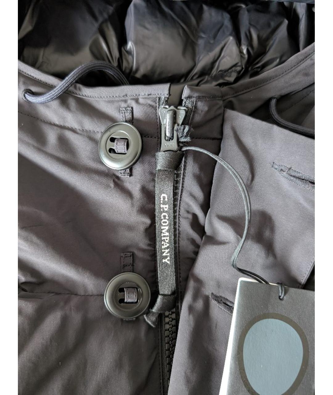 CP COMPANY Черный полиэстеровый пуховик, фото 6