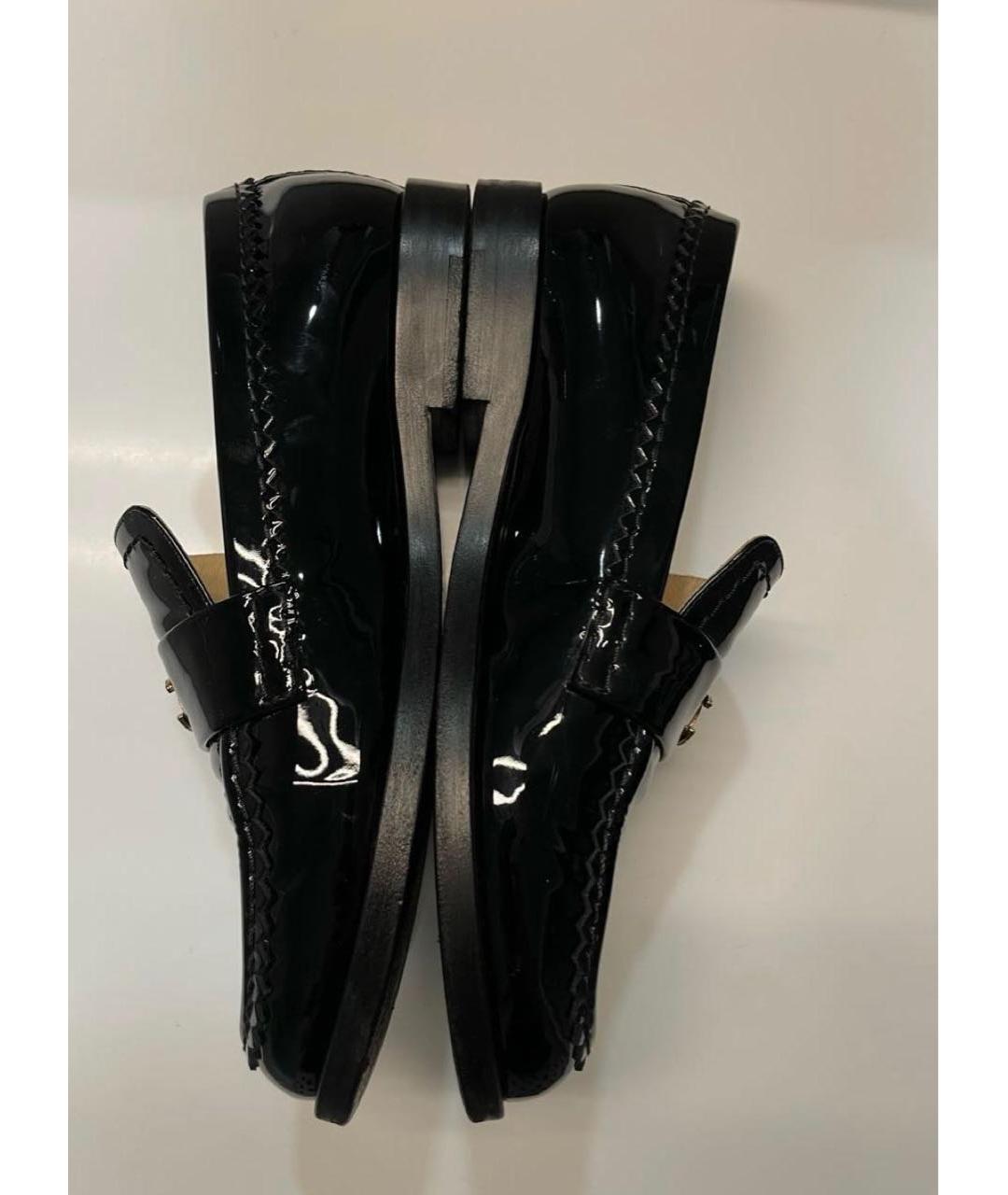 CHANEL Черные лоферы из лакированной кожи, фото 4