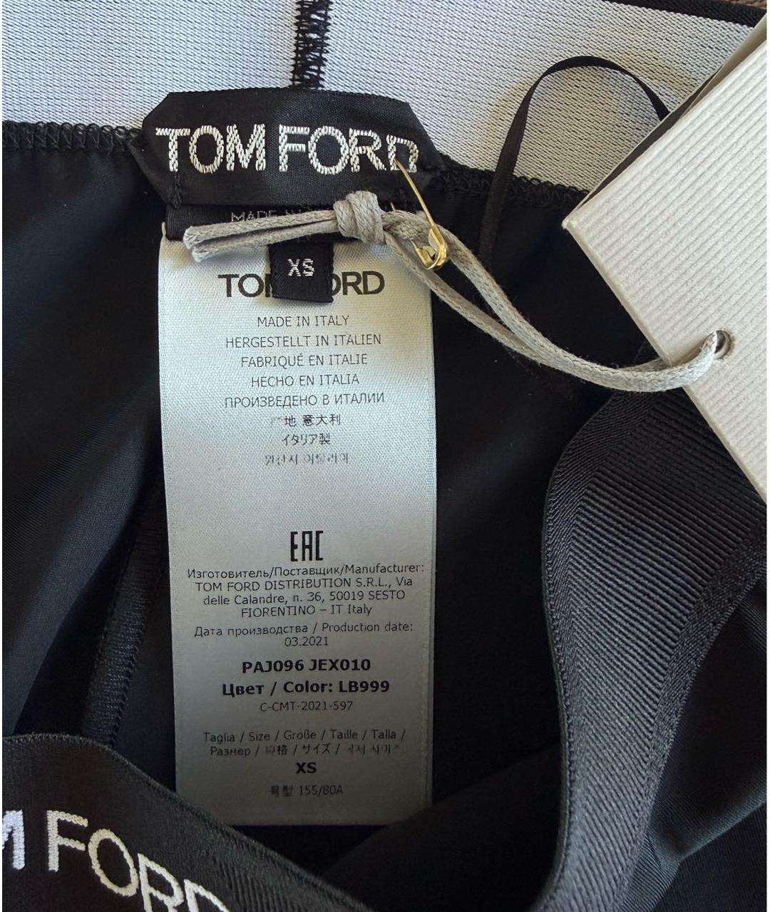 TOM FORD Черные полиамидовые леггинсы и велосипедки, фото 5
