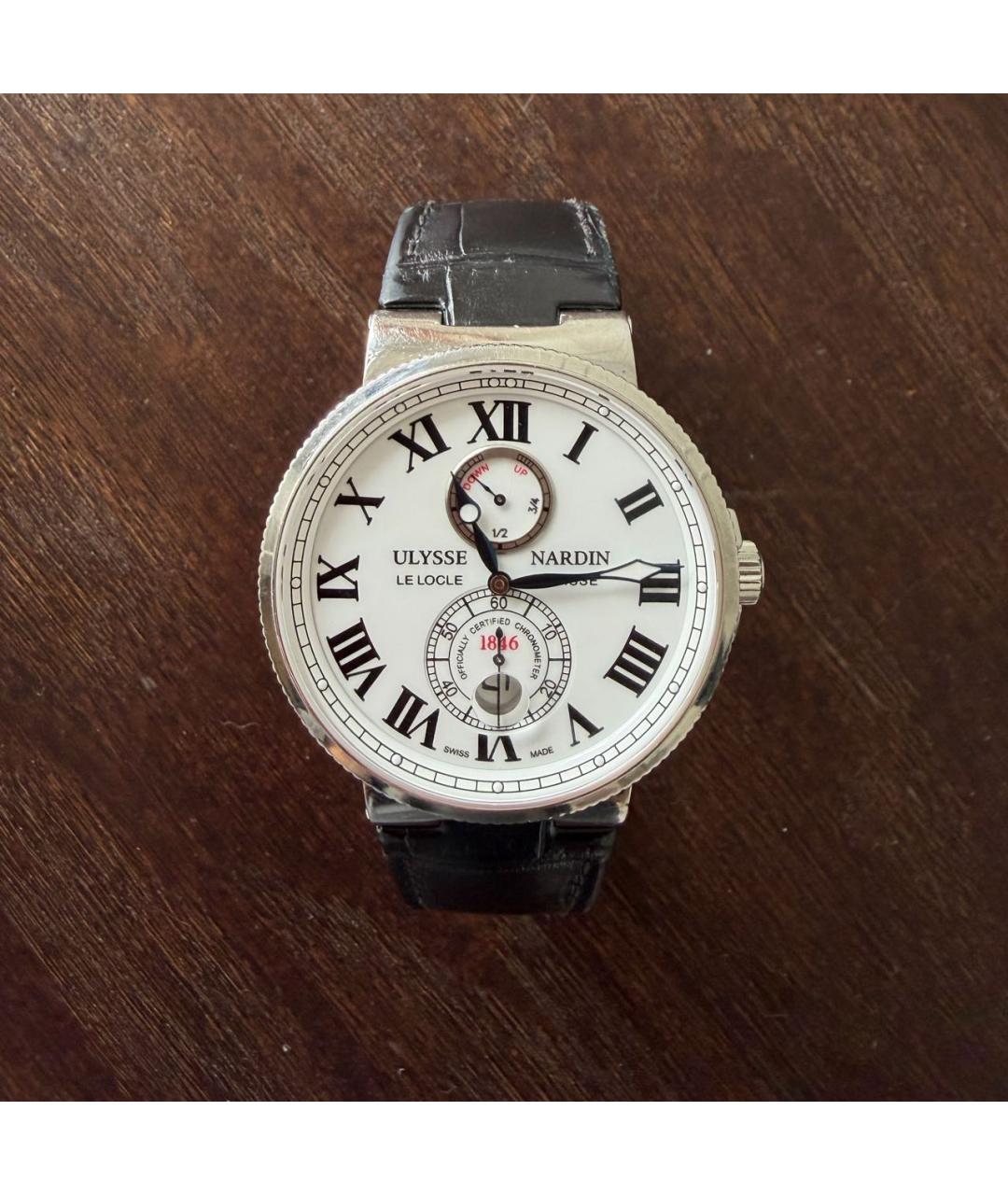 Ulysse Nardin Серебряные металлические часы, фото 7