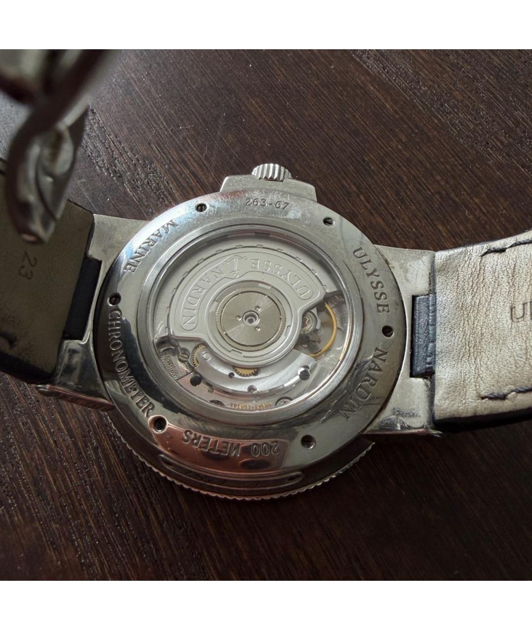 Ulysse Nardin Серебряные металлические часы, фото 4