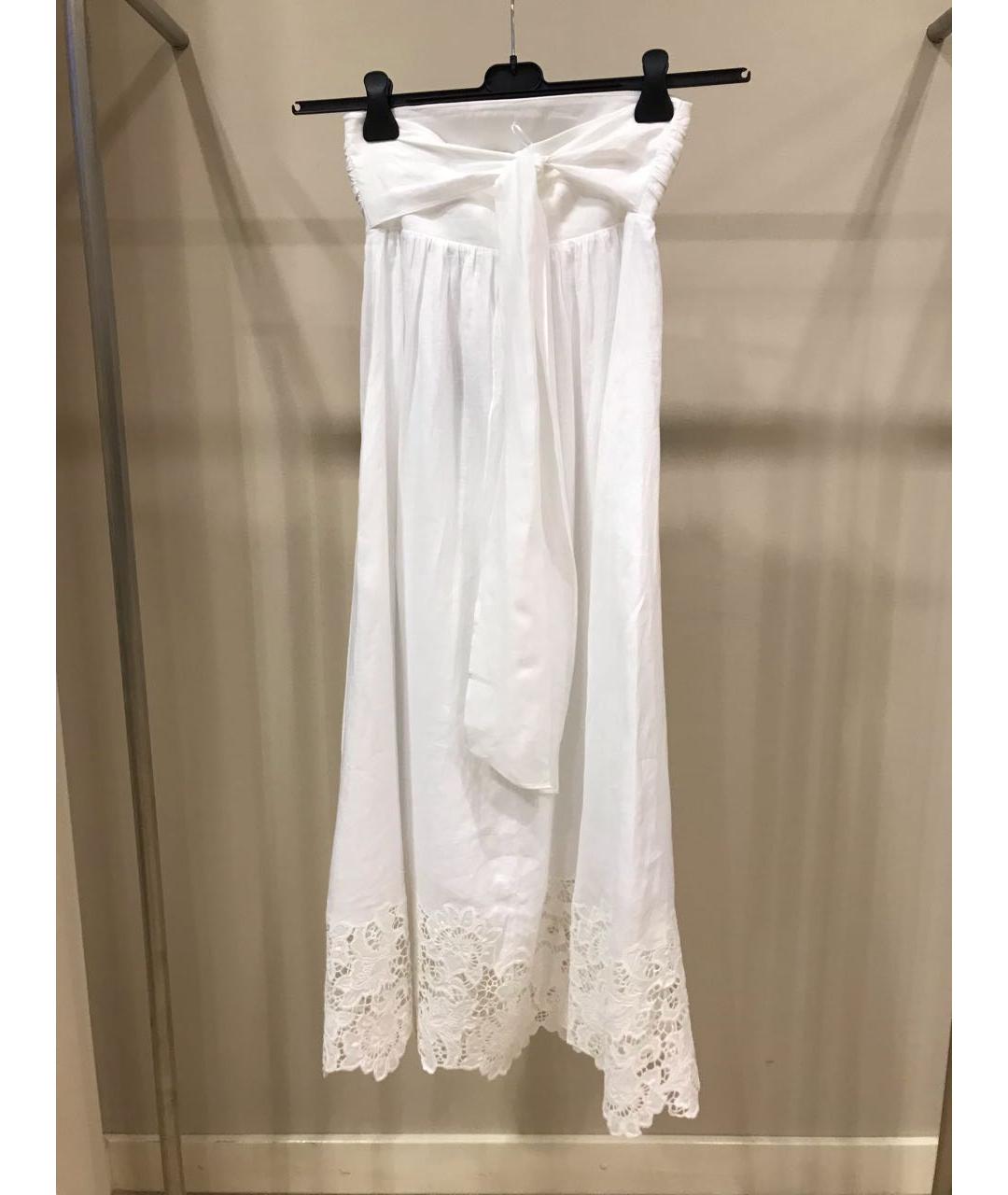 MAX MARA STUDIO Белое льняное повседневное платье, фото 2