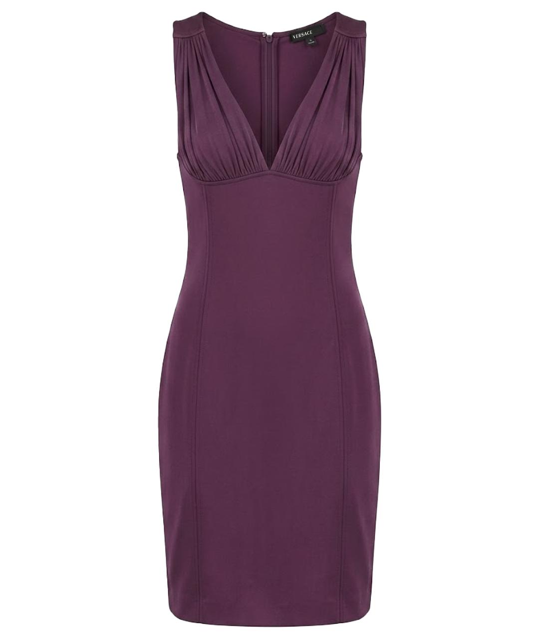 VERSACE Фиолетовое повседневное платье, фото 1