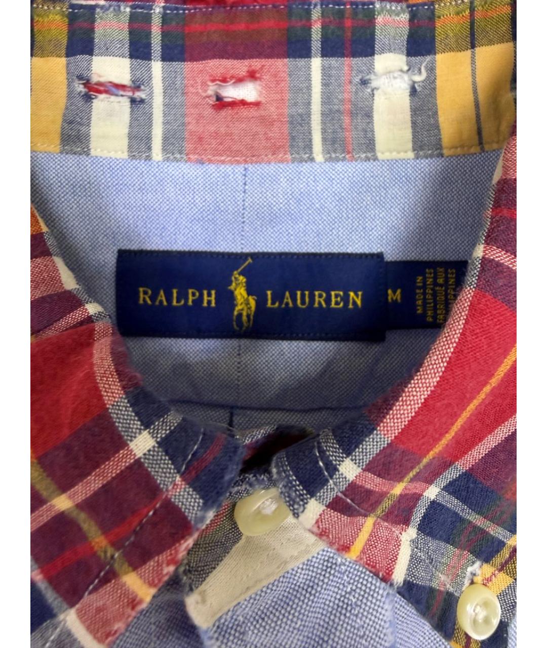 POLO RALPH LAUREN Голубая хлопковая кэжуал рубашка, фото 4